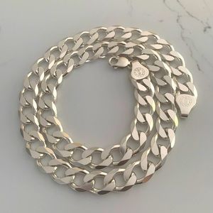150 GRAMS OF 925 STERLING SILVER linkchain diamond cut24” inch long 925 stamped